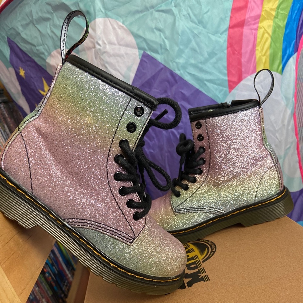 Kids Glitter Dr. Martens Boots